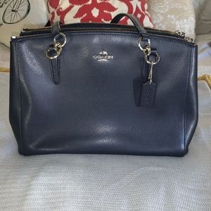 Authentic coach purse - dark navy blue